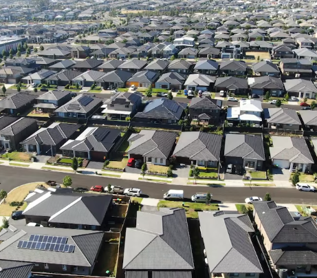 Dark coloured roofs dominate new suburbs